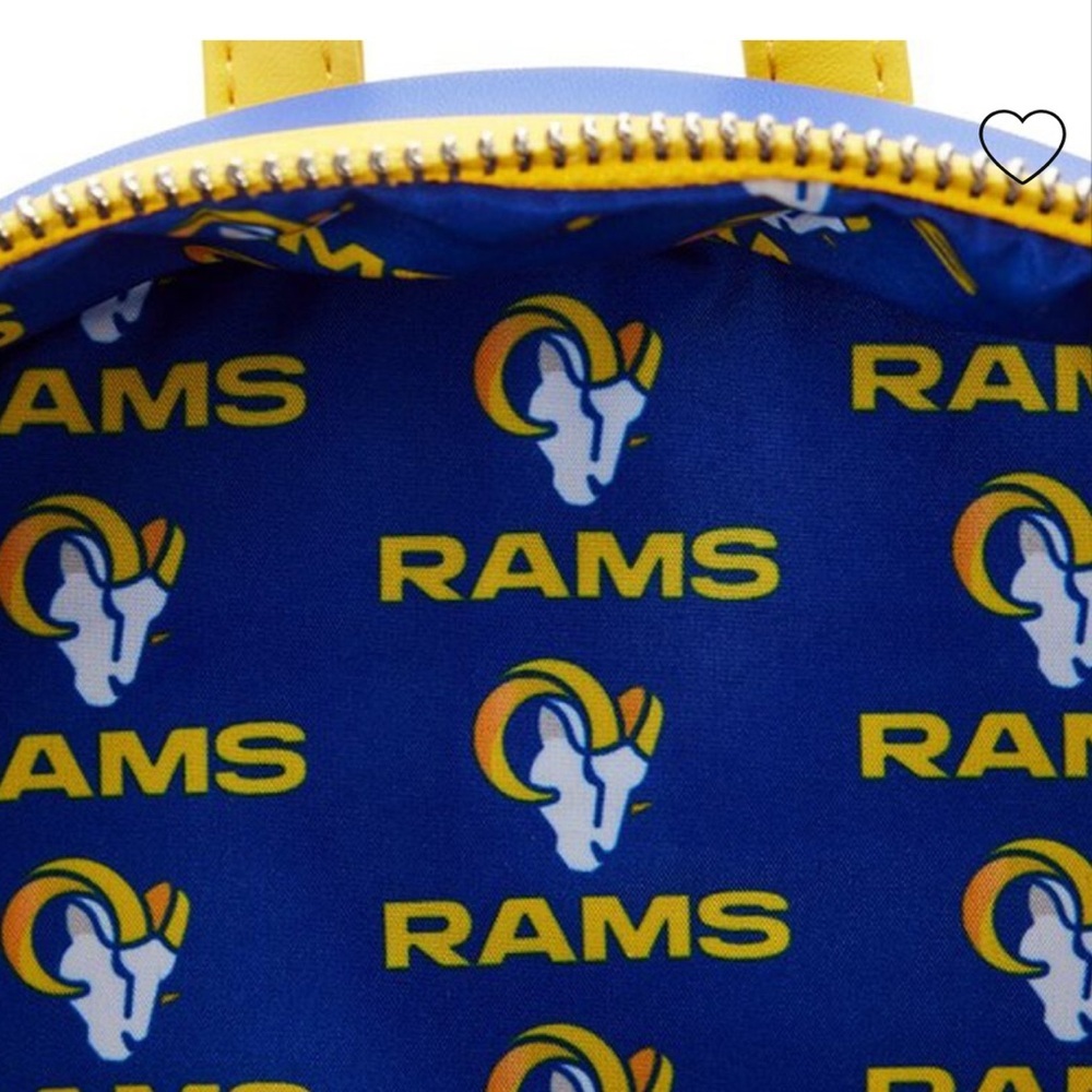 Loungefly Los Angeles Rams patch mini backpack - Picture 5 of 6